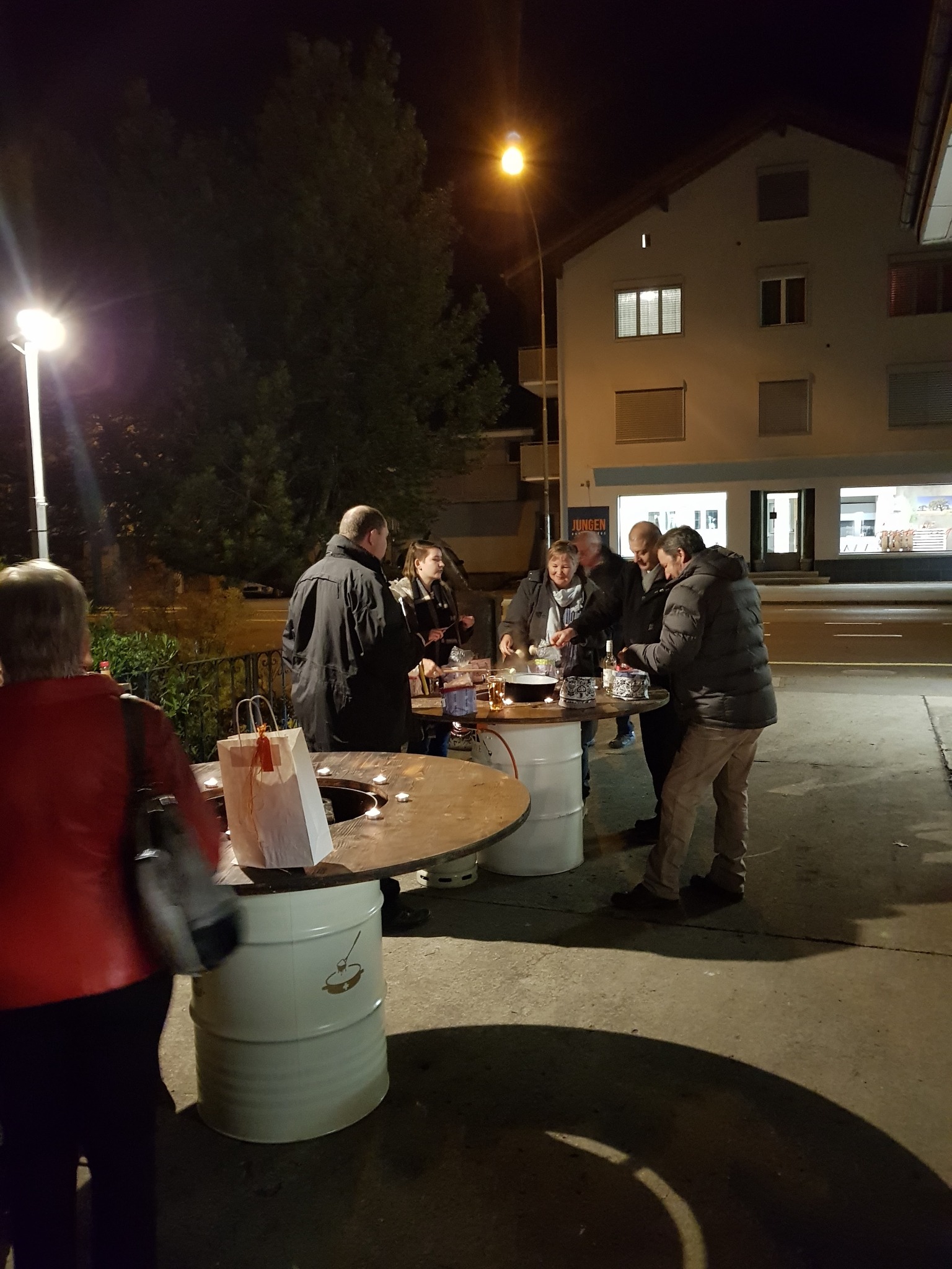 Fonduebar bei einem Abendanlass